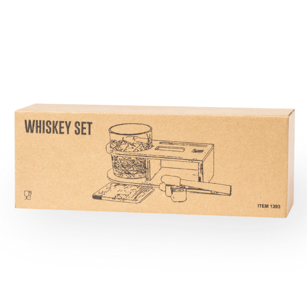 Whisky Set Devon Elegant Bamboo Stand
