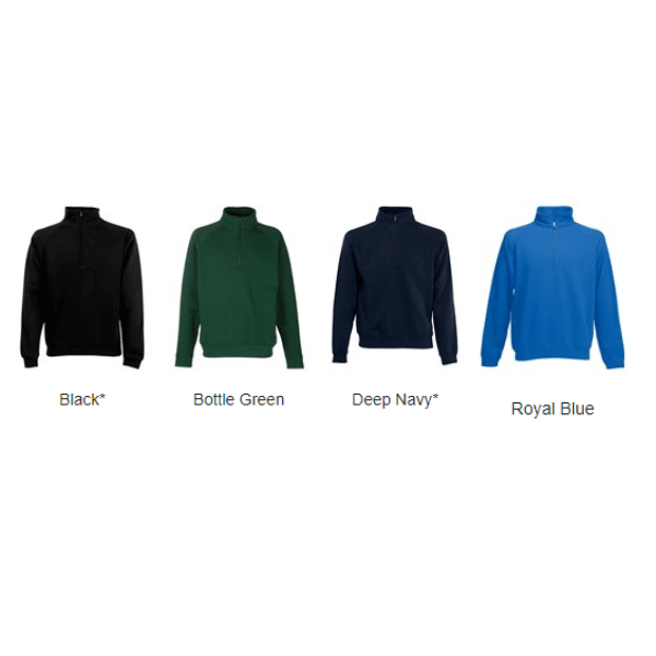 Premium 70/30 Zip Neck Sweatshirt - Image 2