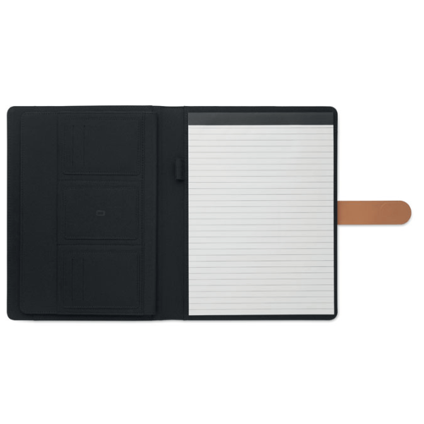 FAUX A4 Portfolio in RPET with Faux Leather - Image 2