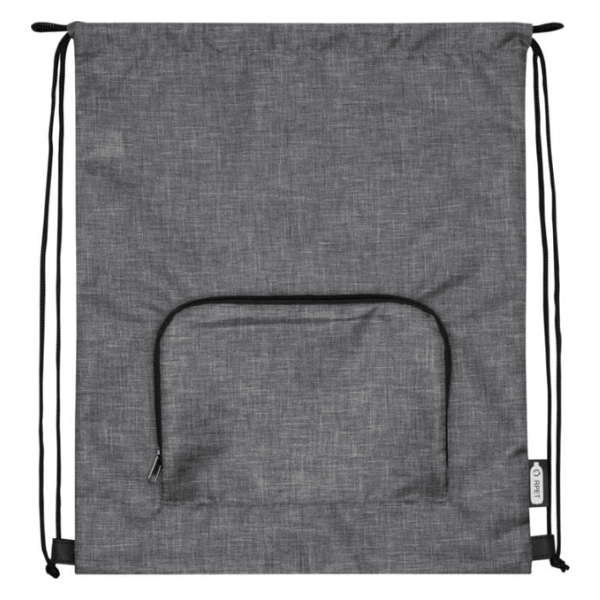 Ash Recycled Foldable Drawstring Bag 7L - Image 3