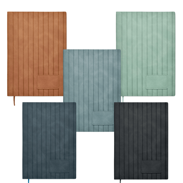 TINTRAY A5 Notebook with PU Ribbed Cover - Image 4