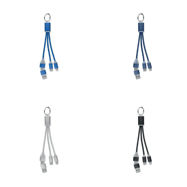 Blue Key Ring with Charging Cable - Image 2