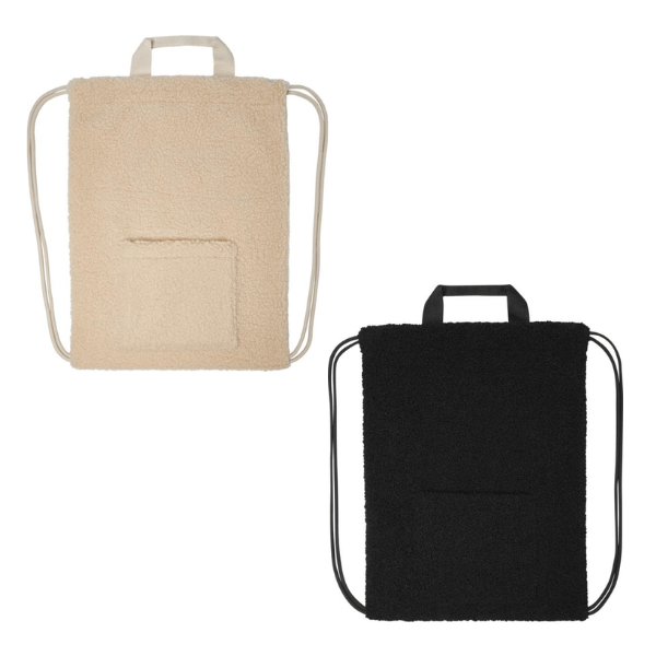 Bear GRS Recycled Sherpa Drawstring Backpack 9L - Image 3